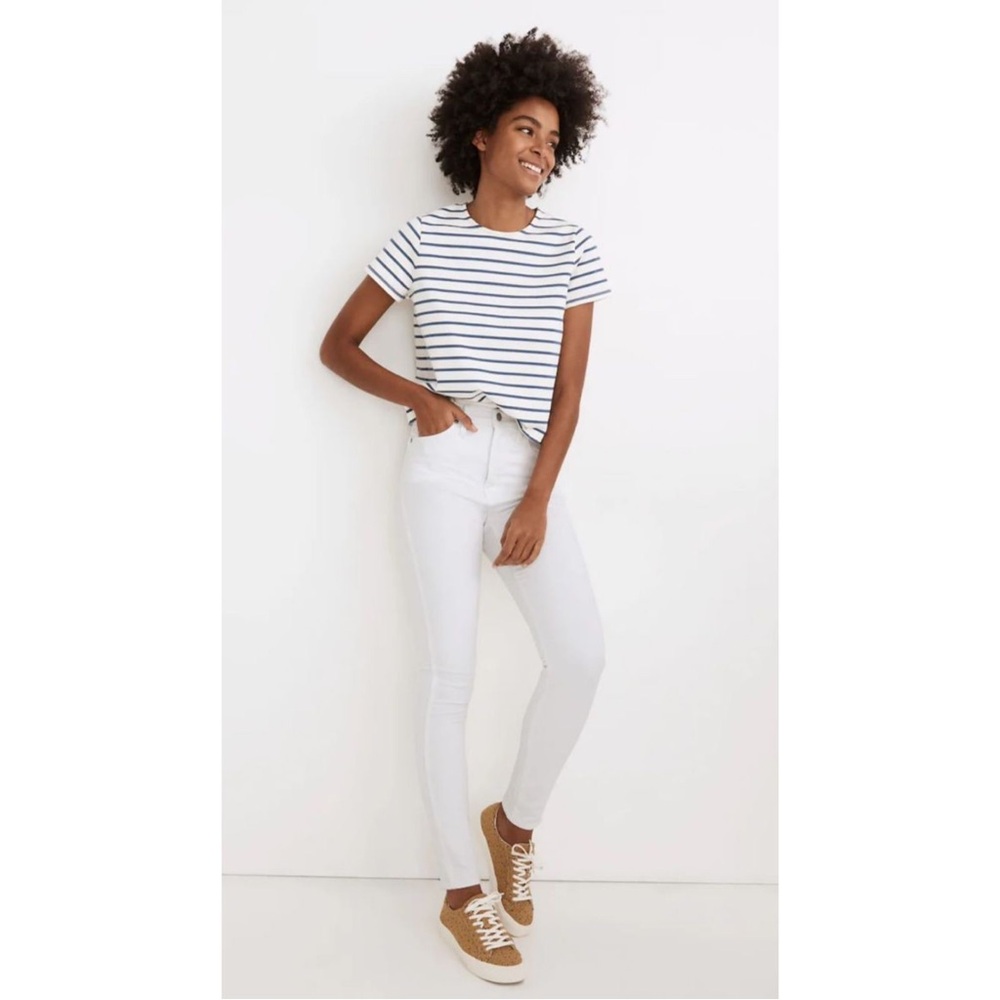 Madewell 10" High-Rise Skinny Jeans in  White